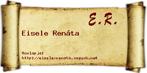 Eisele Renáta névjegykártya